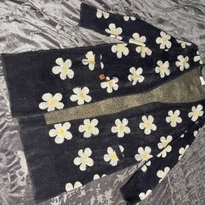 Simply Southern Daisy Sweater Cardigan | Soft Knit Floral | Size M | Spring